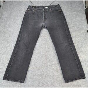 Vintage Levis 501 XX Button Fly Denim‎ 36x32 Fits 34x31 black Loose Jeans